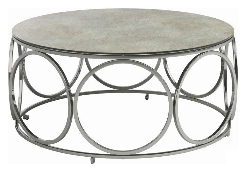 Coaster Furniture - Chrome 2 Piece Round Occasional Table Set - 722928-S2