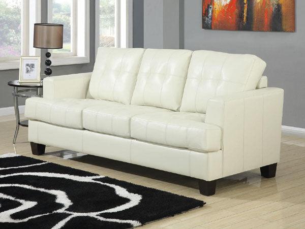 Coaster Furniture - Samuel Cream Leather Sleeper Sofa And Loveseat Set - 501690-92