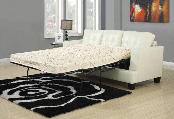 Coaster Furniture - Samuel Cream Leather Sleeper Sofa And Loveseat Set - 501690-92