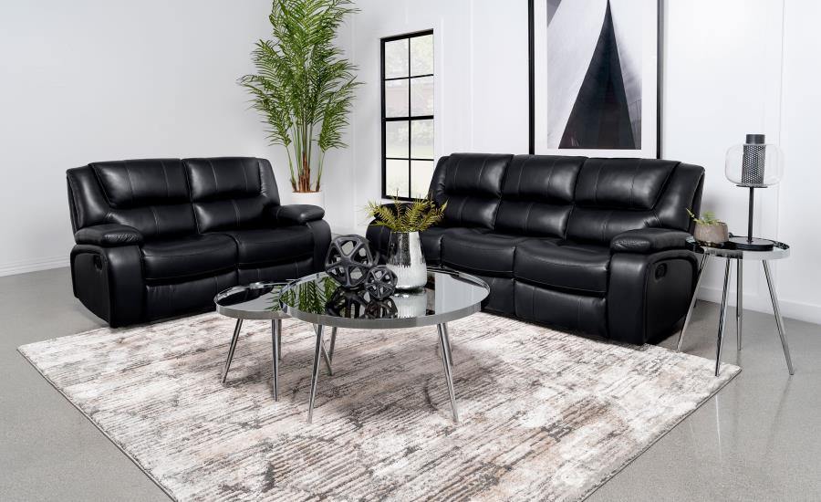 Motion Sofa And Loveseat Set - Black