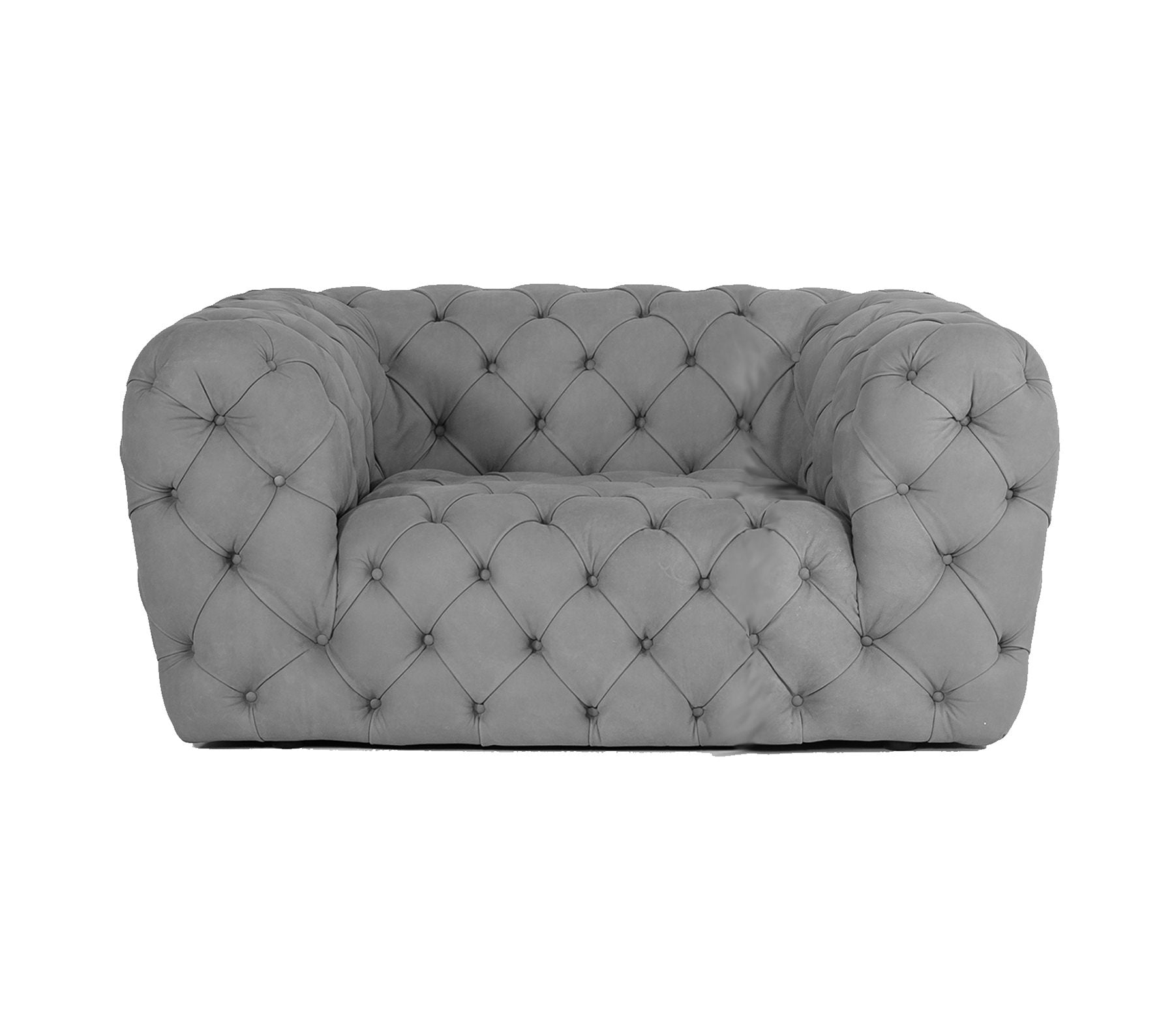 Vig Furniture Lamod Italia Ellington - Italian Grey Nubuck Leather Accent Chair