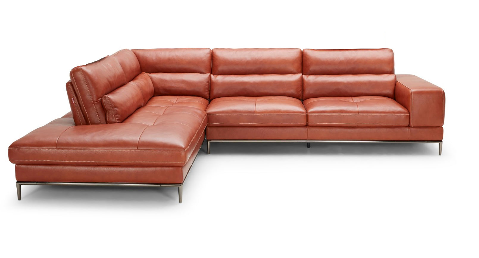 Vig Furniture Divani Casa Kudos - Modern Cognac LAF Chaise Sectional Sofa