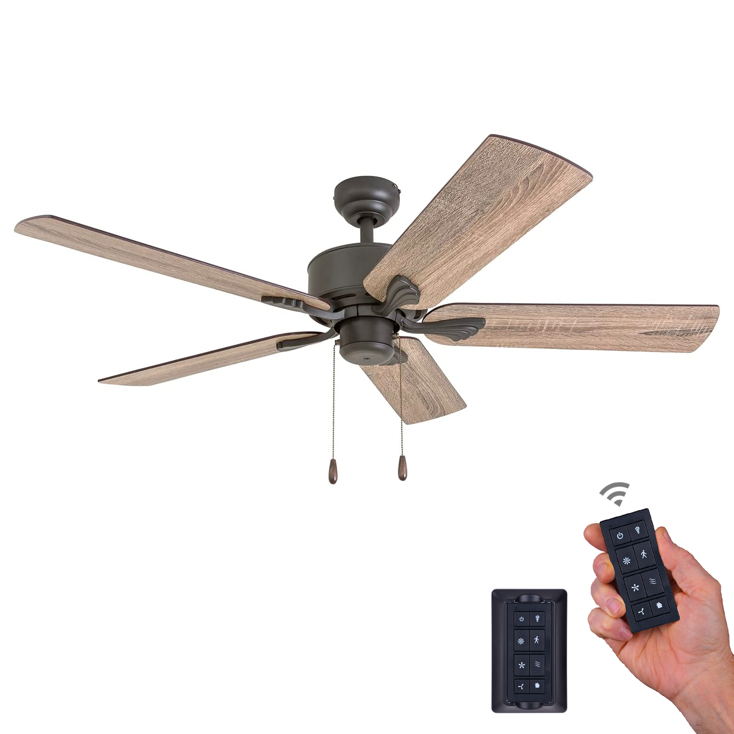 52 Inch Glencrest, Bronze, Remote Control, Ceiling Fan