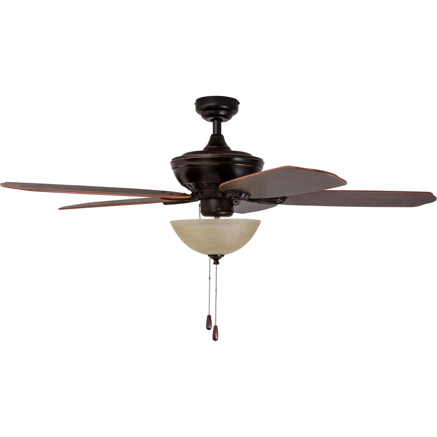 52 Inch Spring Hollow, Oil Rubbed Bronze, Pull Chain, Ceiling Fan