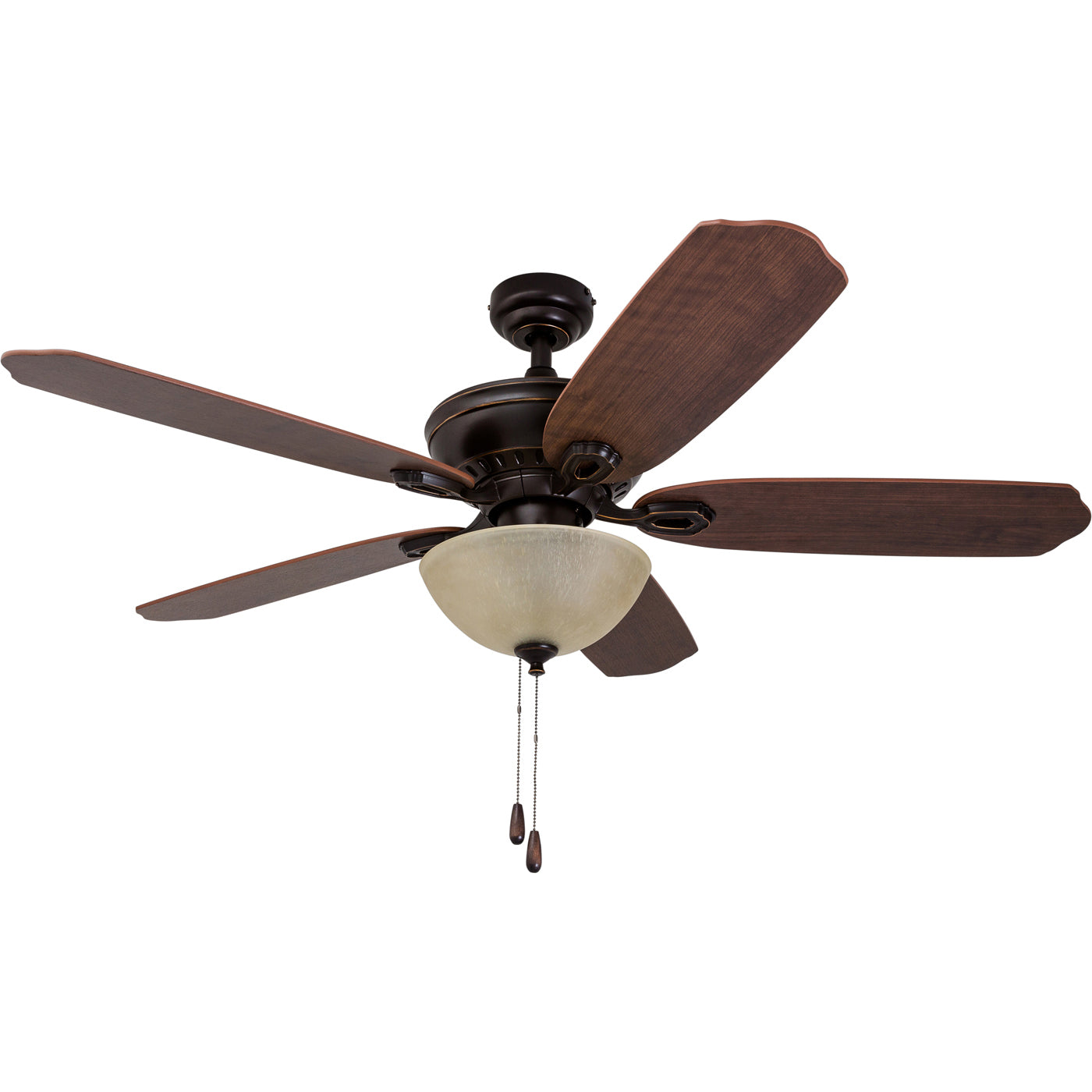 52 Inch Spring Hollow, Oil Rubbed Bronze, Pull Chain, Ceiling Fan