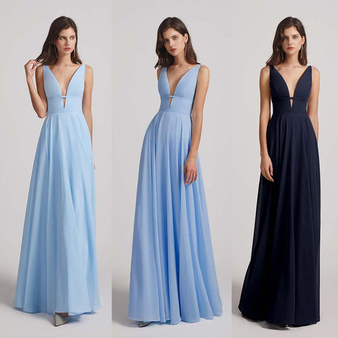 blue bridesmaid dresses