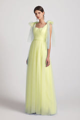 Long A-line Tulle Convertible Sweetheart Bridesmaid Dresses