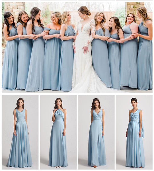 blue bridesmaid dresses