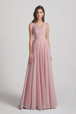 sleeveless chiffon bridesmaid dresses