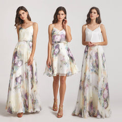 floral bridesmaid dresses