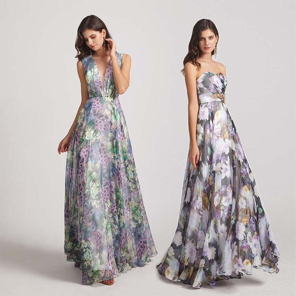 floral bridesmaid dresses