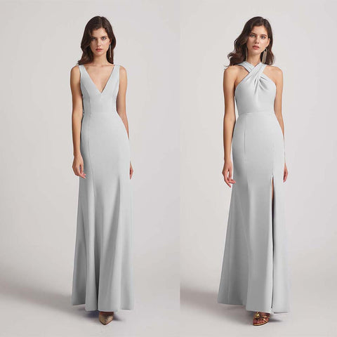 grey bridesmaid dresses