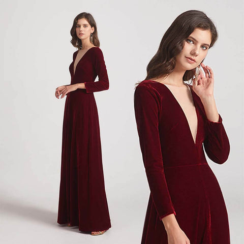 A Complete Guide to Velvet Bridesmaid Dresses – AlfaBridal