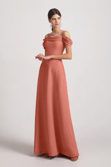 Off The Shoulder A-line Spandex Bridesmaid Dresses