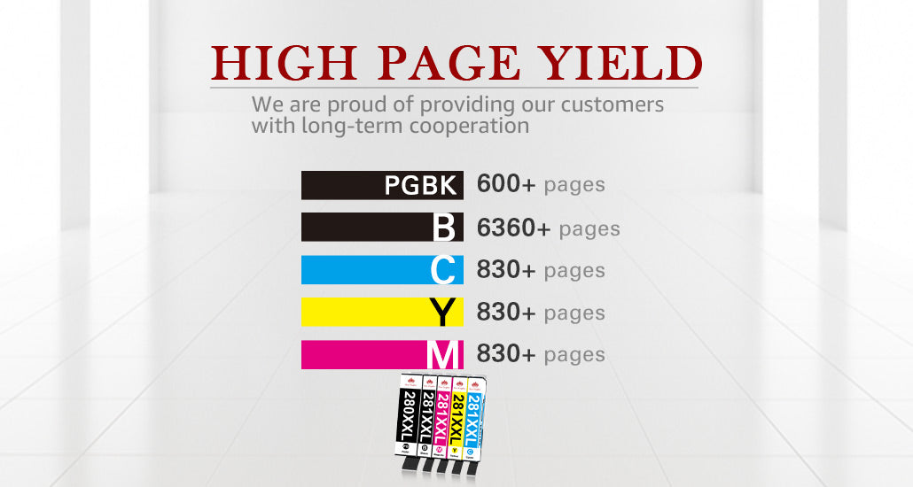 Compatible Canon PGI-280XXL CLI 281 XXL ink Cartridge -5 Pack