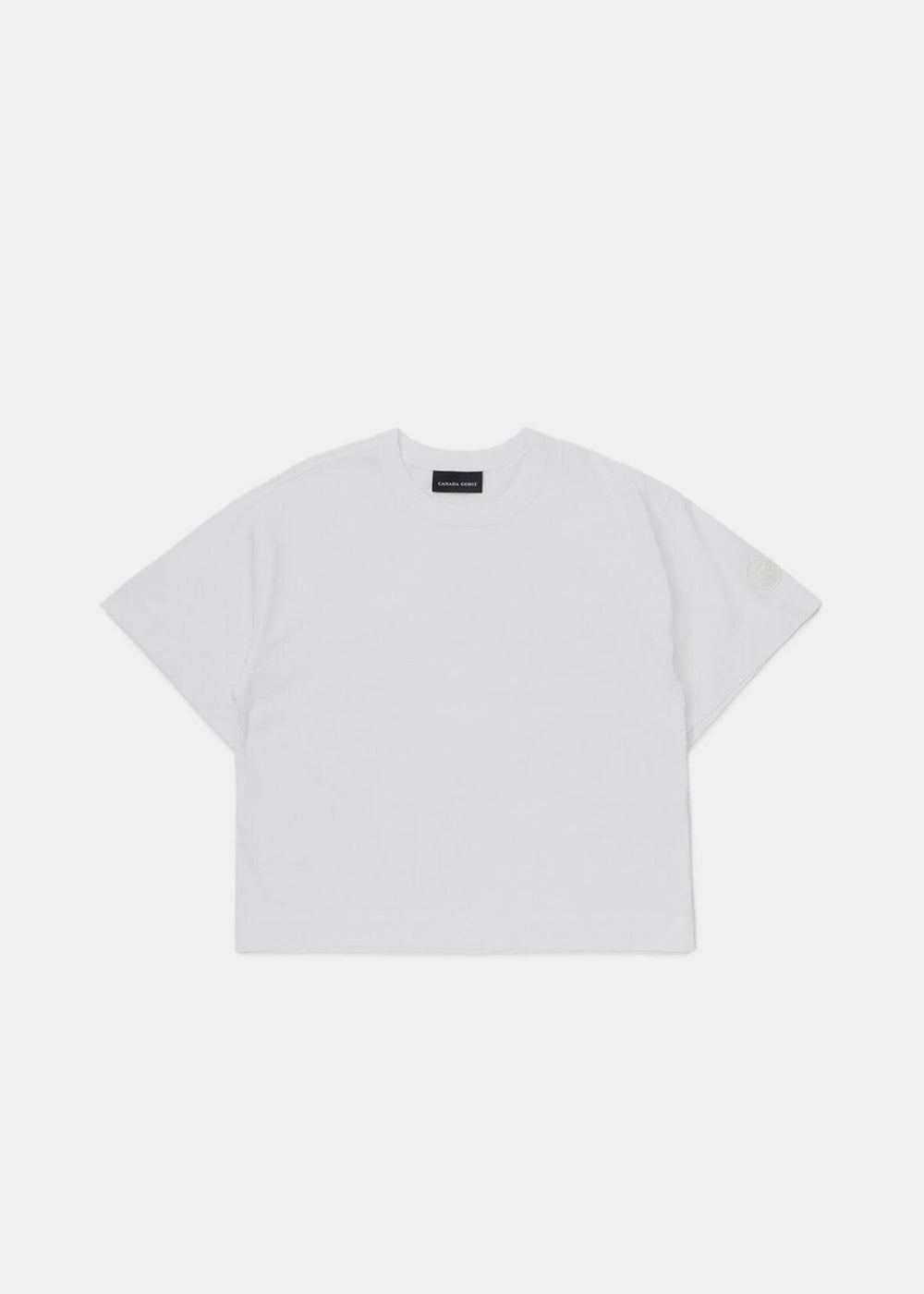 CANADA GOOSE White Broadview Cropped T-Shirt White Label