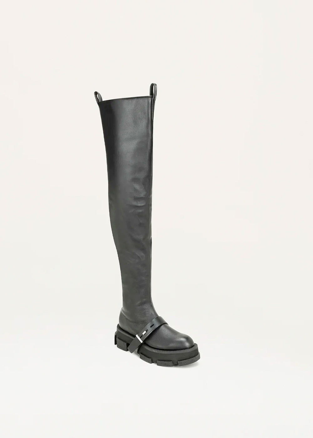 BOTH Black Gao Platform Thigh High Boots