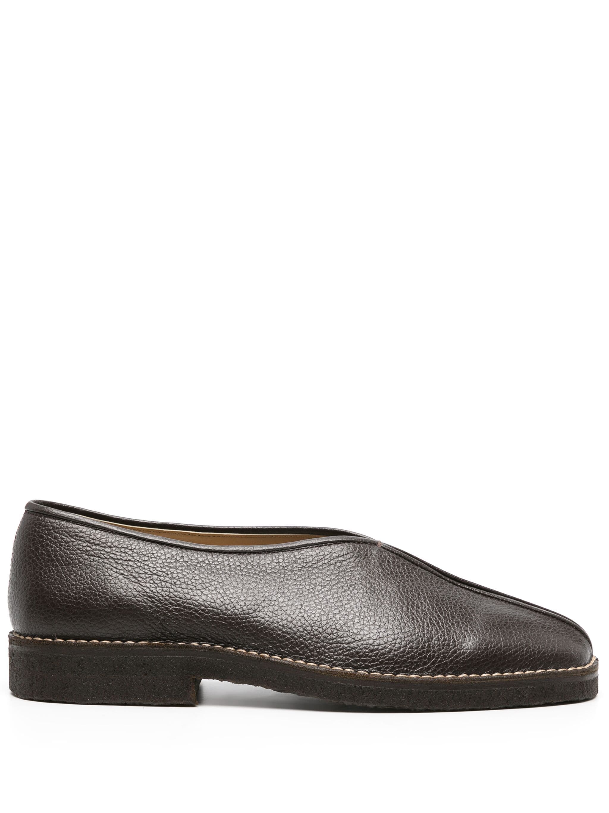 LEMAIRE Men Piped Crepe Slippers
