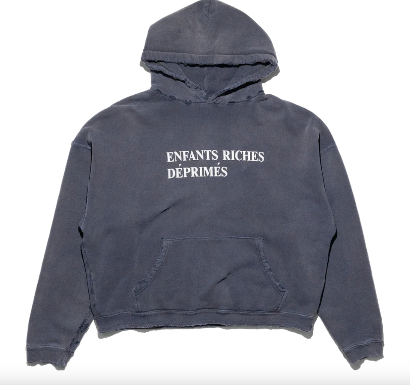 ENFANTS RICHES DEPRIMES THRASHED LOGO HOODIE