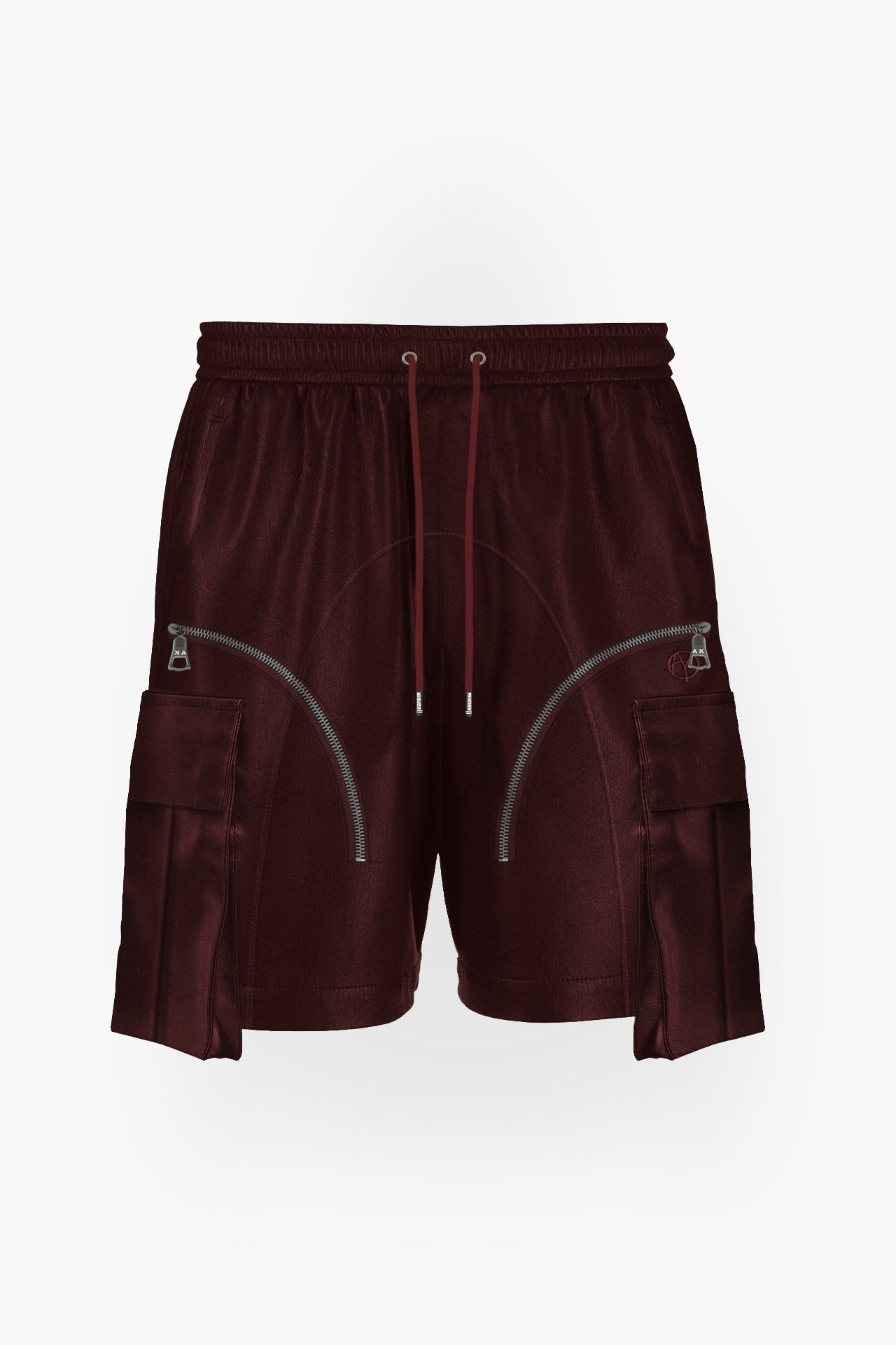 AKINGS ZIP LEATHER CARGO SHORTS