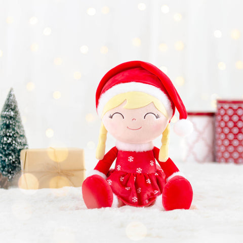 Gloveleya Personalized Christmas Girl Santa Doll