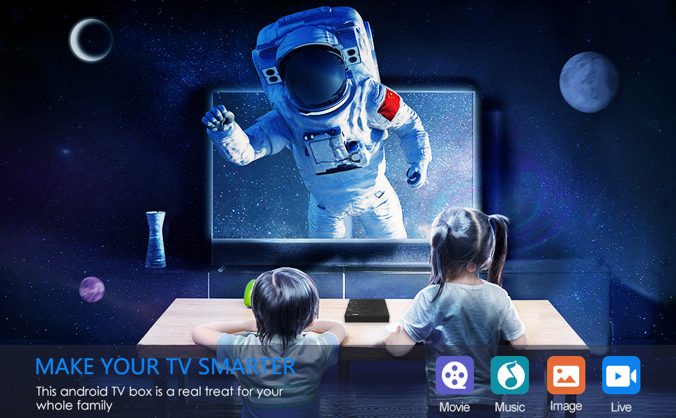 T95 Max Android 9.0 TV Box Chip H6 Quad-core Cortex-A53 4GB RAM 32GB ROM