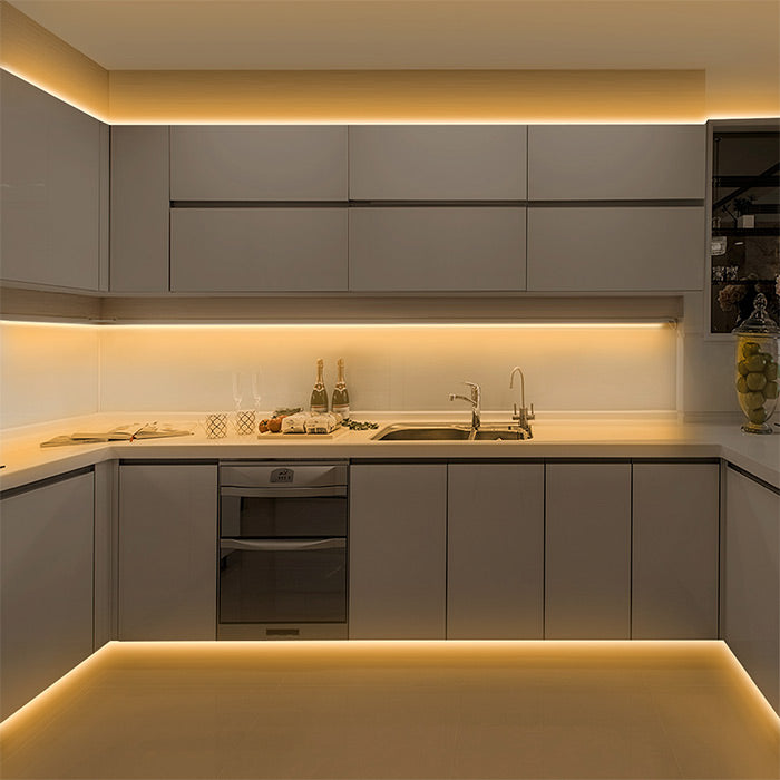 Lighting Your Kitchen With Led Strips, Kitchen Cabinet Led Lighting Strip