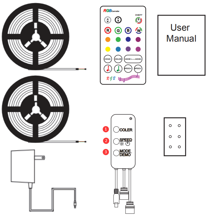 weily led strip light package