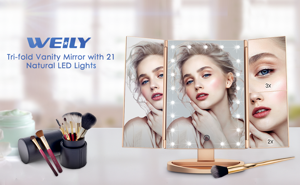 Makeup Vanity Mirror Magnifying LED Lighted Cosmetic Mirrors