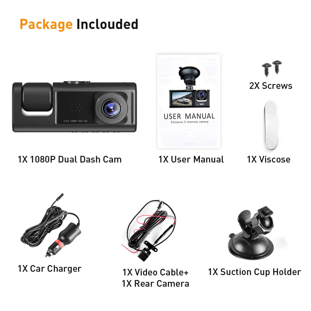 Package Inclouded, dashcam