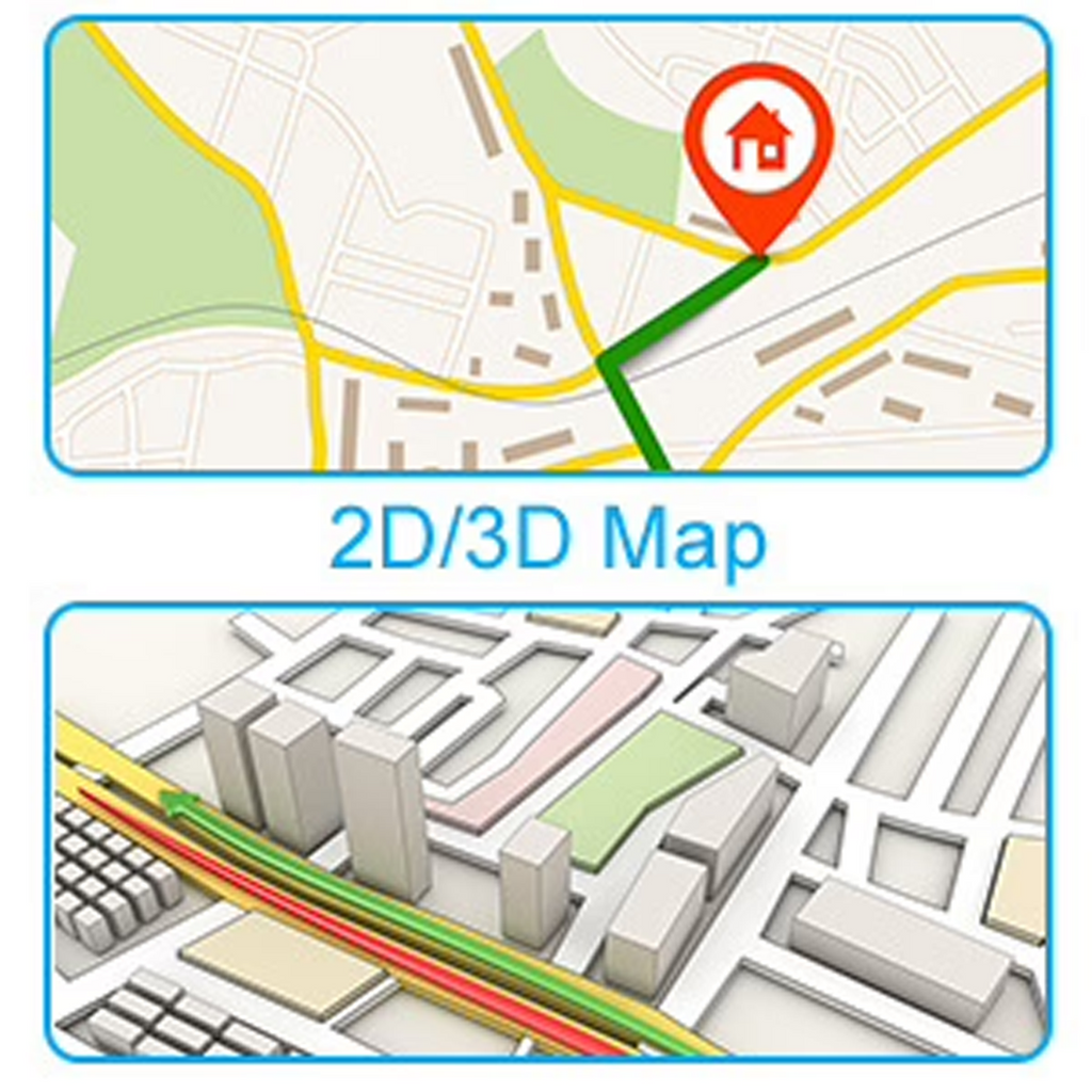 2D/3D Map, GPS navigation