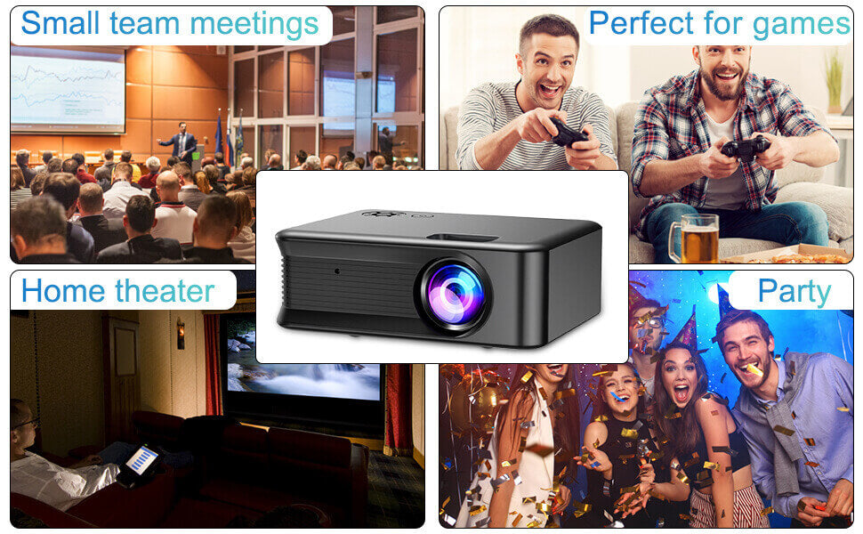 Projector for small team meetings，Projector for games，Home theater projector，Projector for party