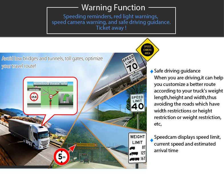 Warning Function, GPS navigation