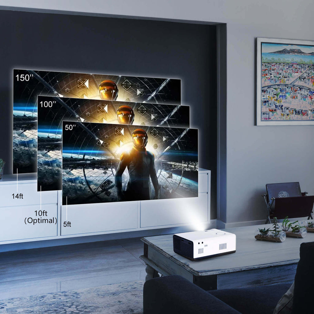 Smart Mini Android Projector T01, WiFi Bluetooth Outdoor Video Pico ...