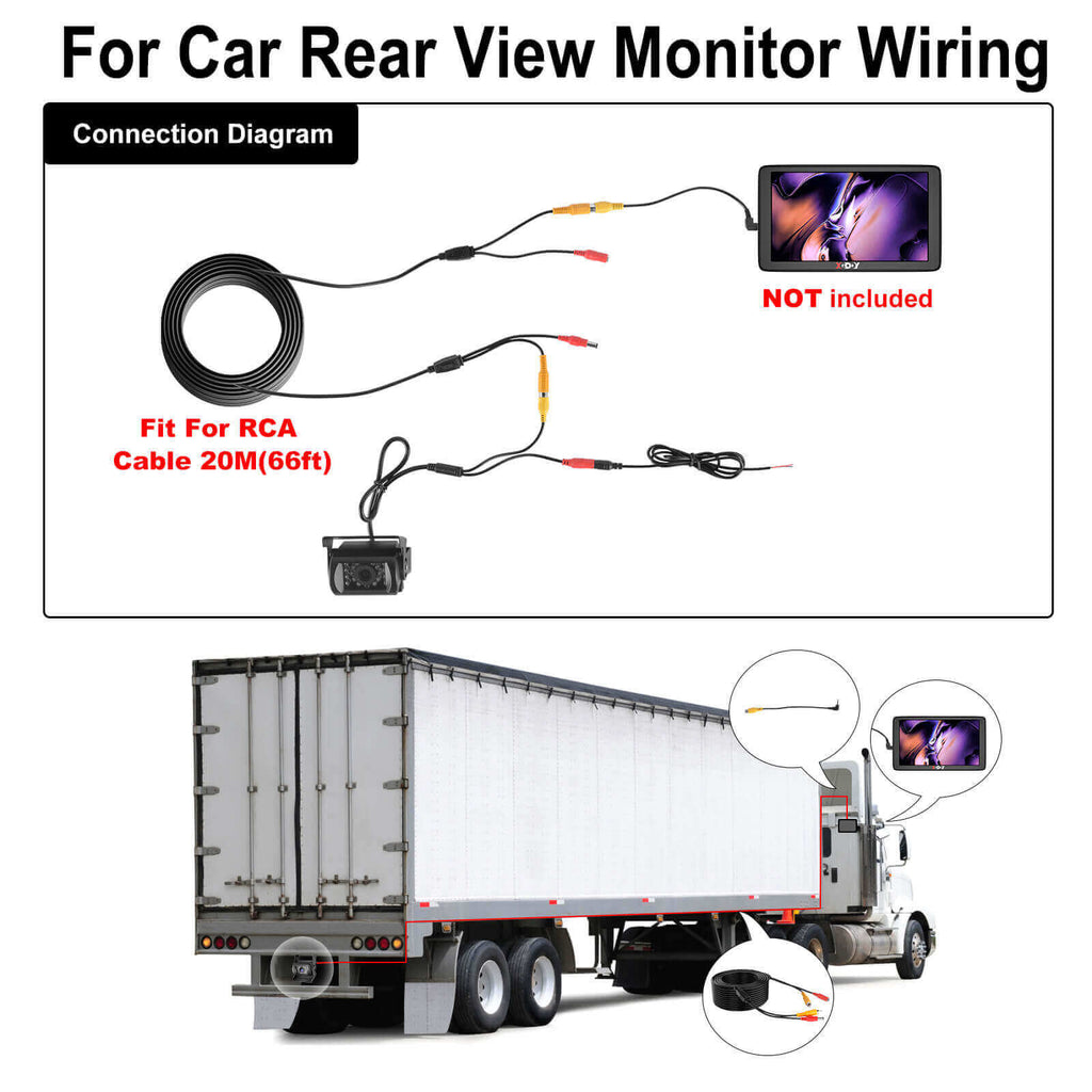 For Car、turck、bus Rear View Monitor Wiring