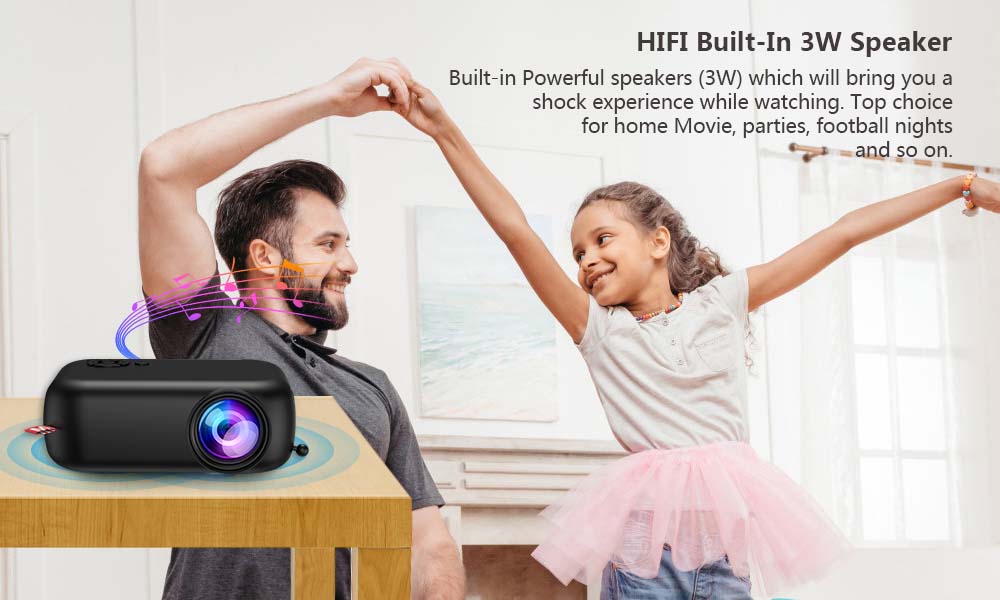 HIFI Built-In 3W Speaker, projector