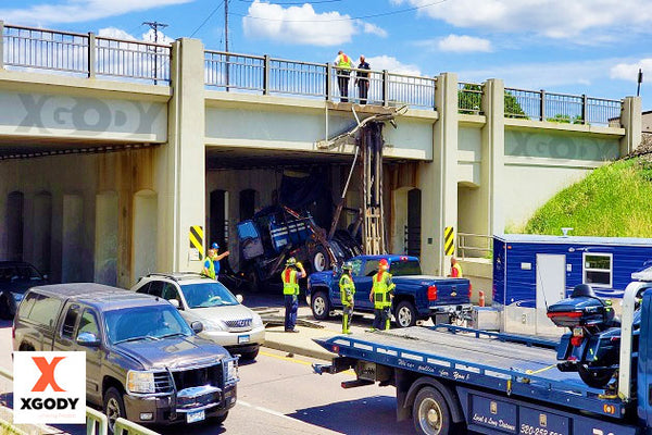 Garbage truck hits Route 23 bridge, US News