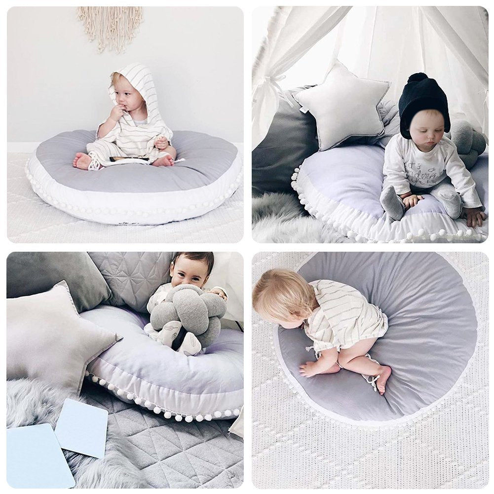 Woowooh Baby Play Mat Round Floor Cushion