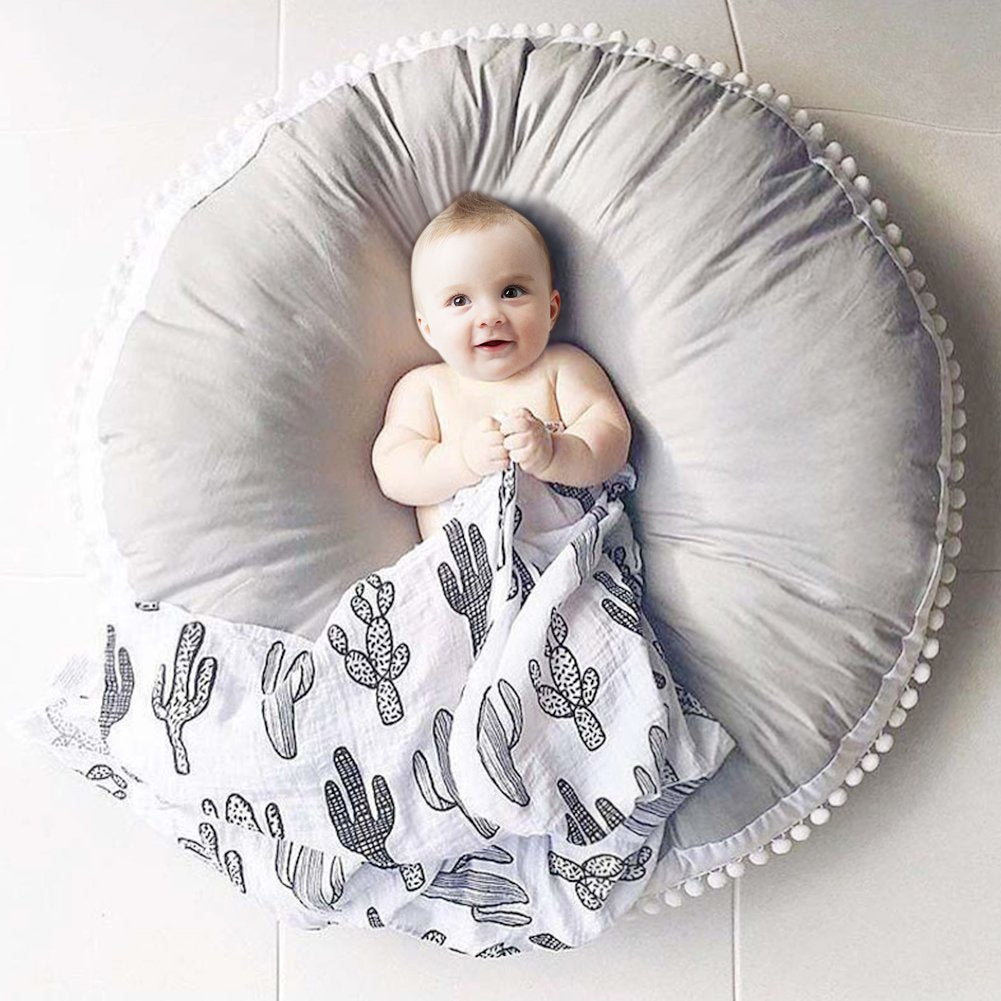 Woowooh Baby Play Mat Round Floor Cushion