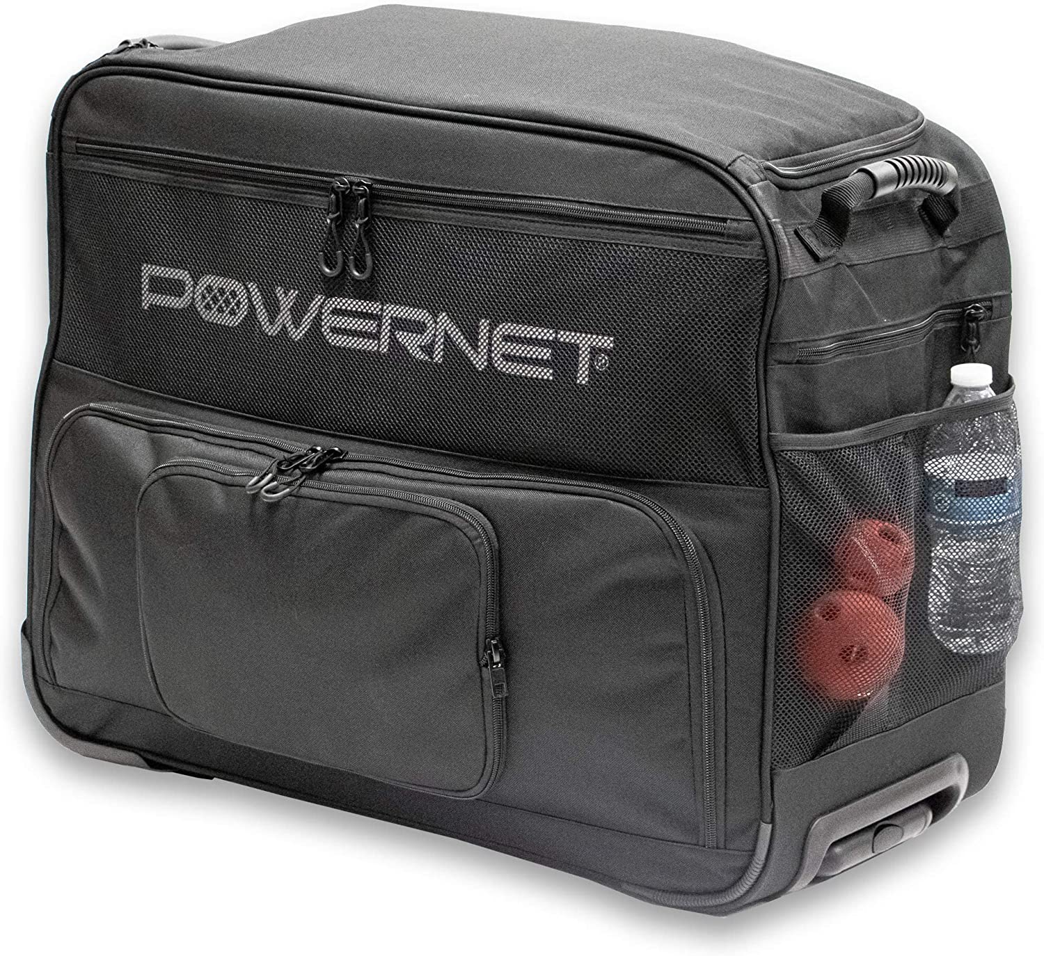 PowerNet Rolling Baseball Coach Bag Caddy