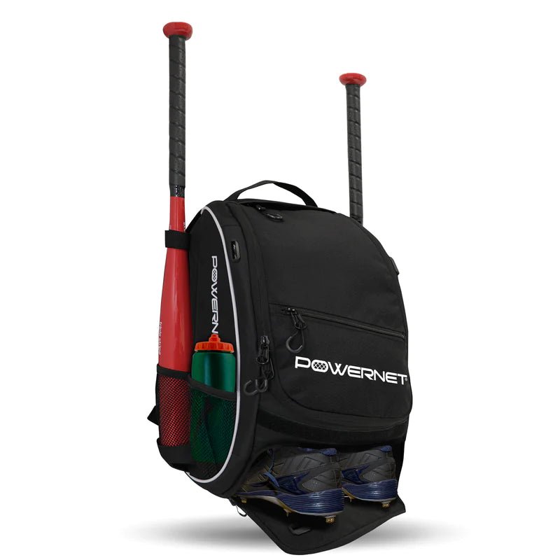 PowerNet Youth Starter Backpack Dual Bat and Cleat Carrier