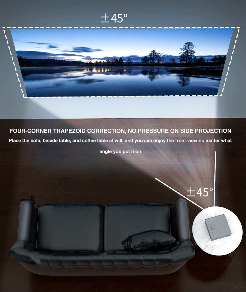 Toumei S9 Real 1080P short throw portable mini 3D projector Details 17