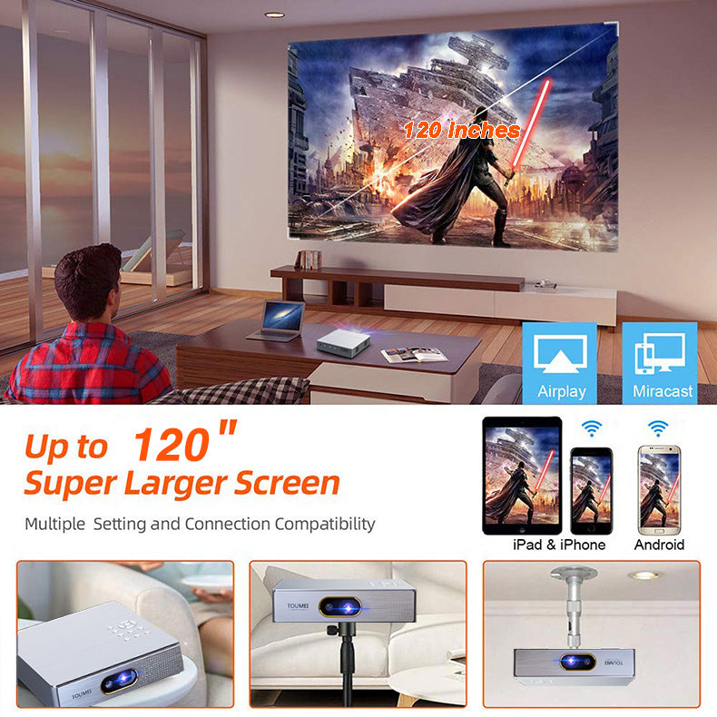 Toumei K9 Pro Real 1080P Portable 3D Mini Home Theater Projector Details 16