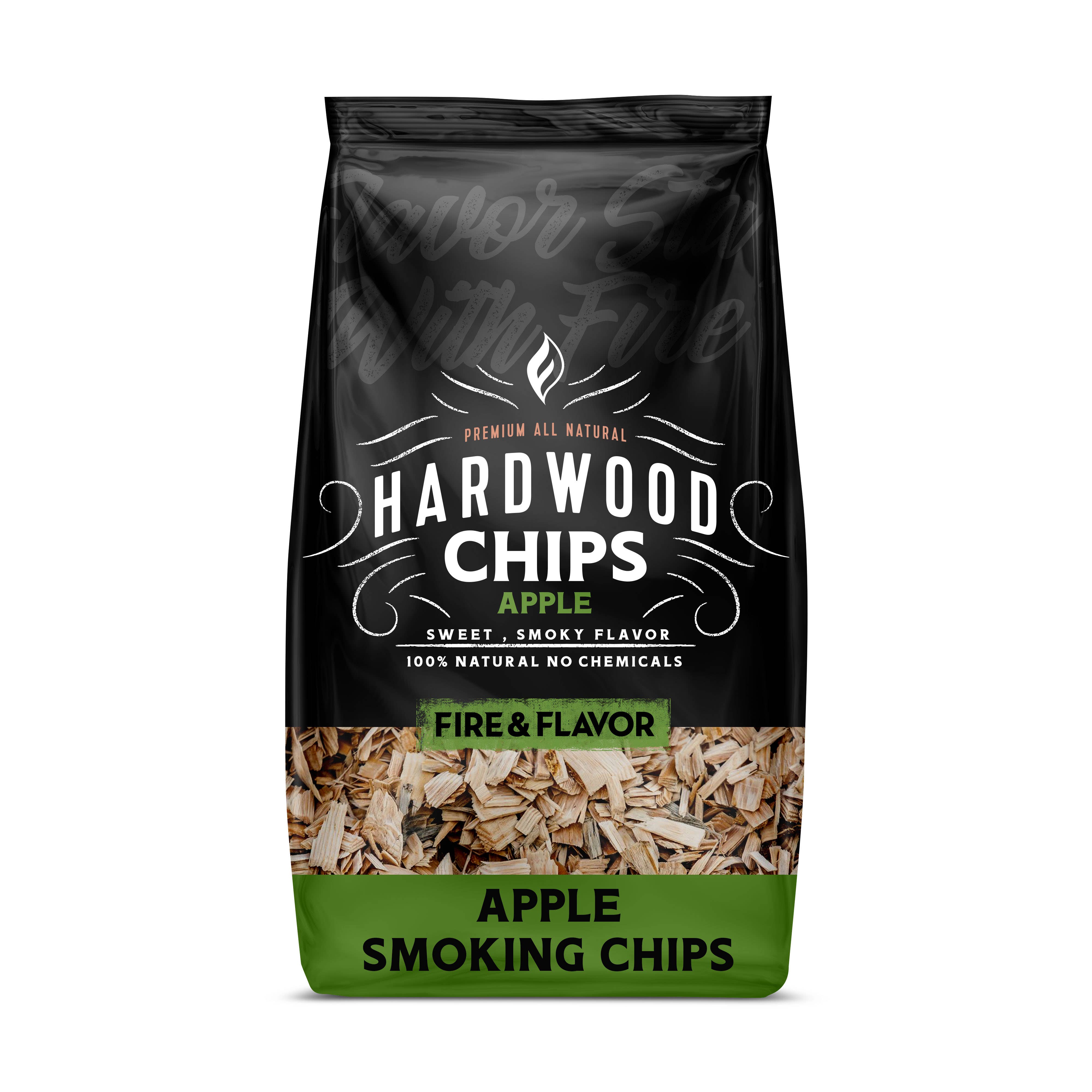 Fire & Flavor - Fire & Flavor Premium Smoking Wood Chips, 2-Lbs, Apple