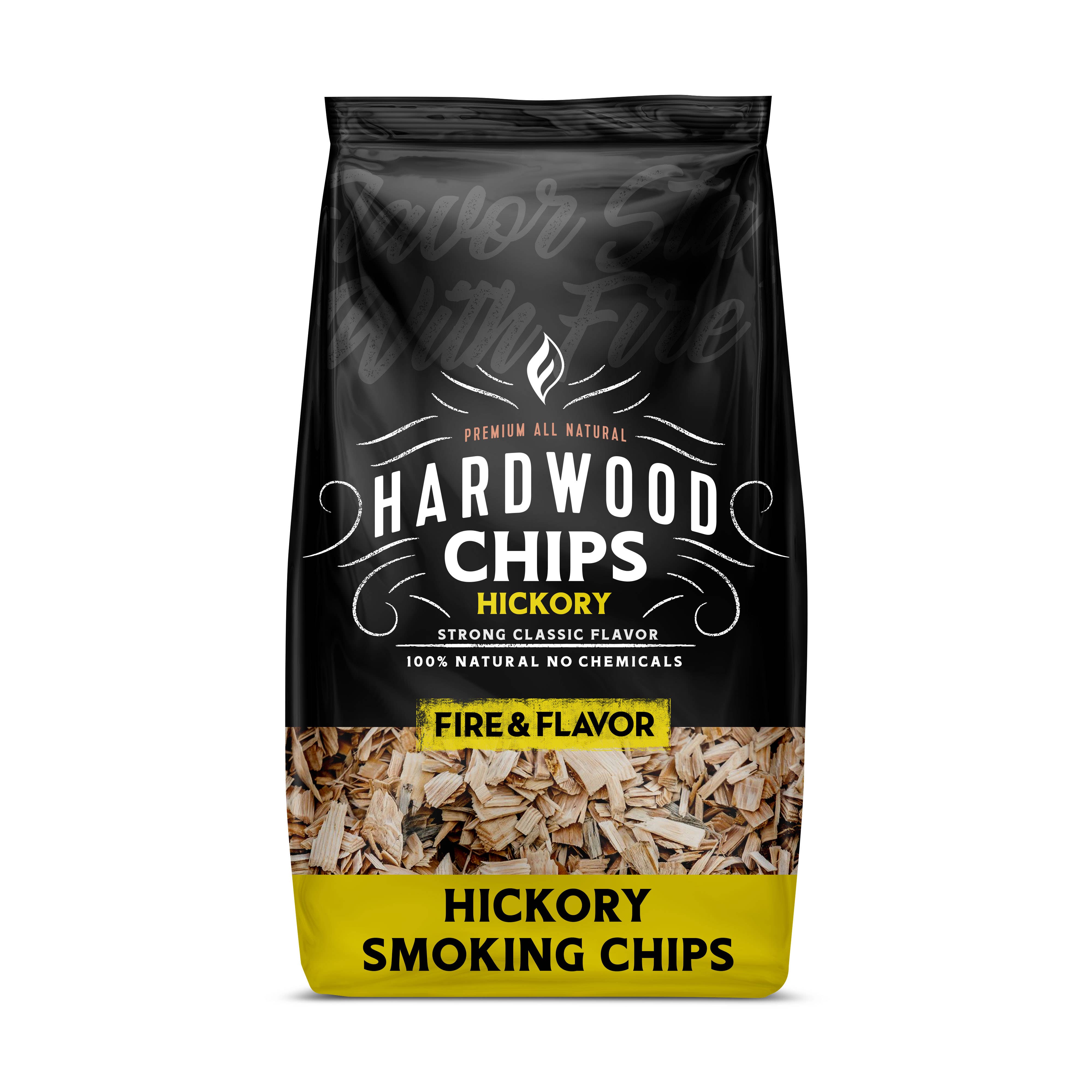 Fire & Flavor - Fire & Flavor Premium Smoking Wood Chips, 2-Lbs, Hickory