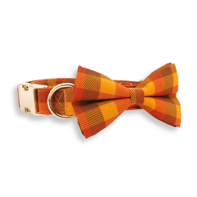 Cinnamon Spice Plaid Bow Tie Unbreakable Collar?