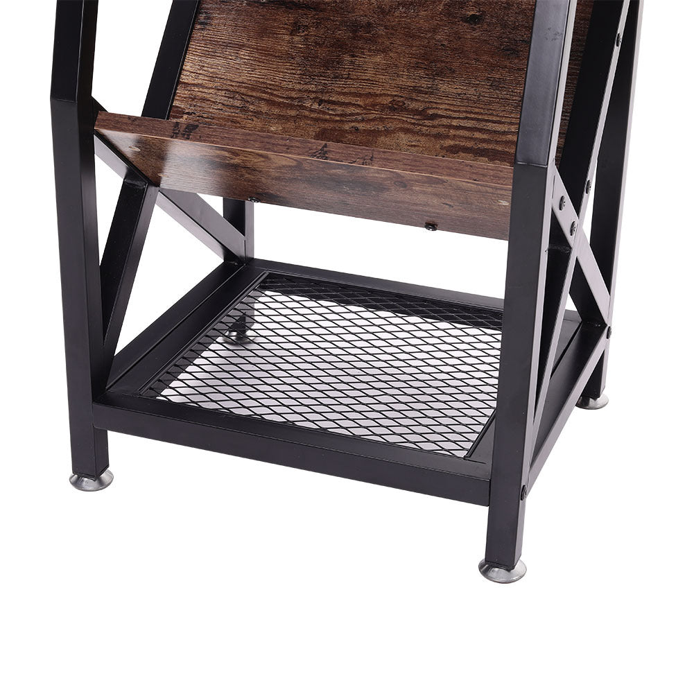 Wooden Corner Bedside Table Side End Table Nightstand