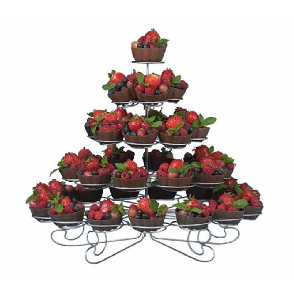 5 Tier Metal Wire Cupcake Holder Display Stand for Wedding Party