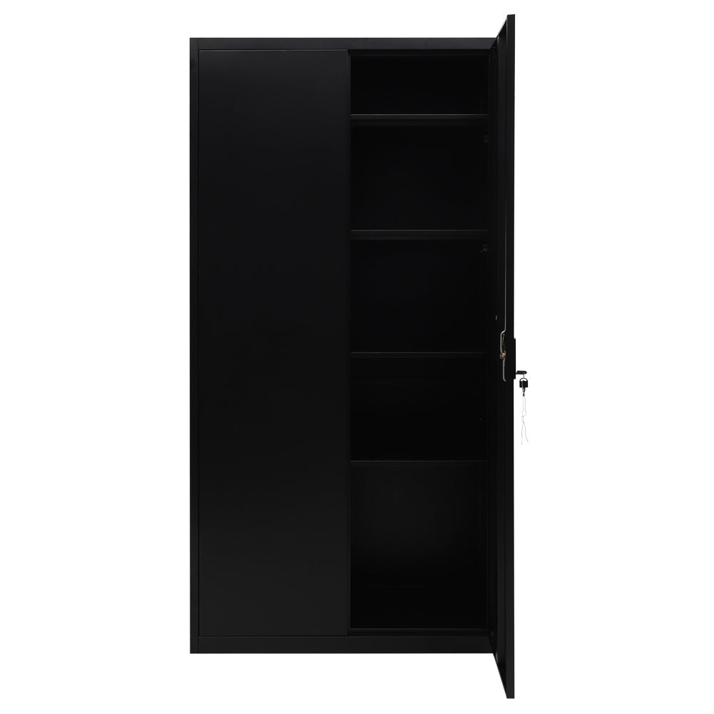 Office Storage Metal Cabinet Filing Document Cupboard Lockable Organizer Shelves