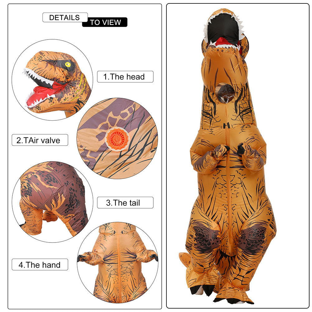 T-Rex Costume Inflatable Dinosaur Adult Cosplay Blowup Outfit